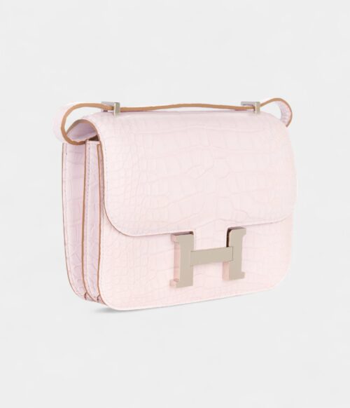 Hermès Constance 18 Mauve Pale Matte Alligator Palladium Hardware