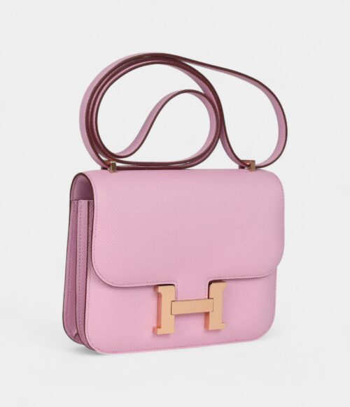 Hermès Constance 18 Mauve Sylvestre Epsom Rose Gold Hardware