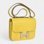 Hermès Constance 18 Mimosa Matte Alligator Palladium Hardware