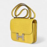 Hermès Constance 18 Mimosa Matte Alligator Palladium Hardware
