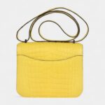 Hermès Constance 18 Mimosa Matte Alligator Palladium Hardware