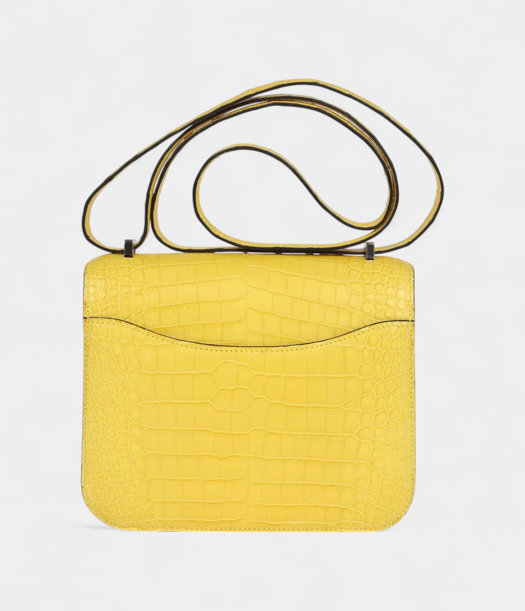 Hermès Constance 18 Mimosa Matte Alligator Palladium Hardware