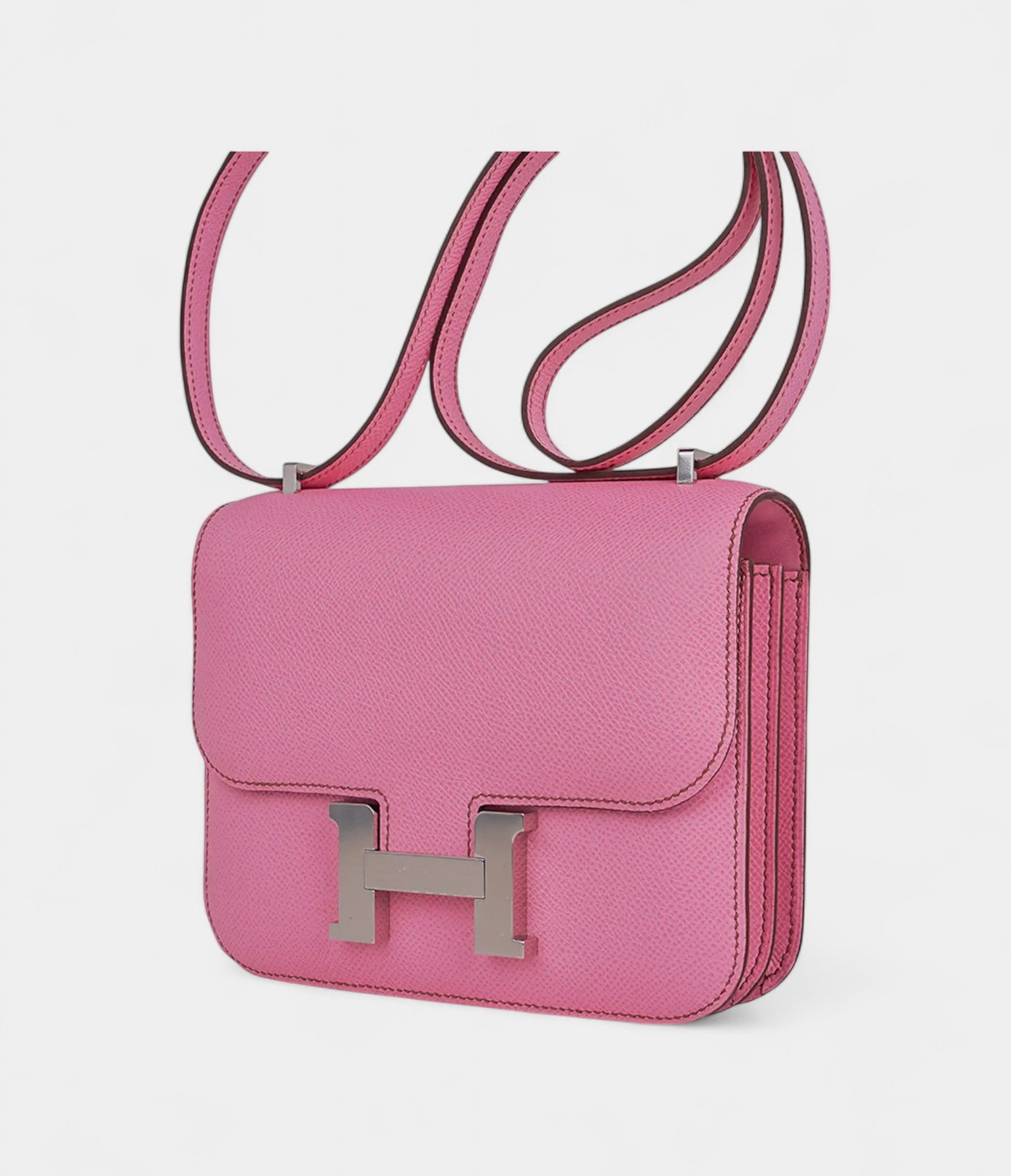 Hermes Constance 18 Mini Bag 5P Pink Epsom Palladium Hardware