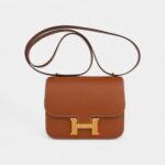 Hermes Constance 18 Mini Bag Gold w/ Gold Hardware Epsom Leather
