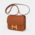 Hermes Constance 18 Mini Bag Gold w/ Gold Hardware Epsom Leather