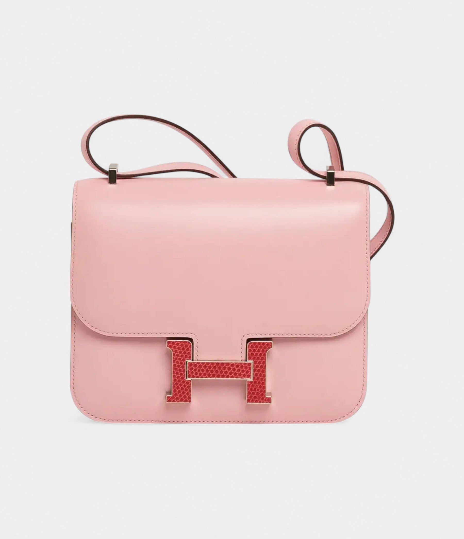 Hermes Constance 18 Mini Bag Rose Sakura Tadelakt Bougainvillea Lizard Buckle