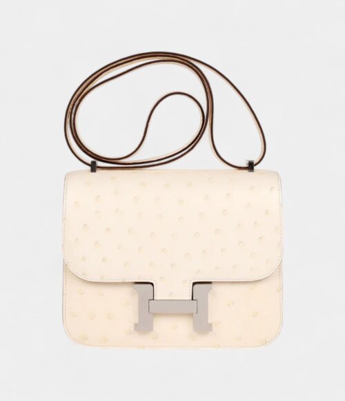 Hermès Constance 18 Nata Ostrich Palladium Hardware