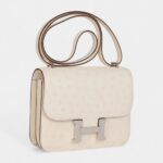 Hermès Constance 18 Nata Ostrich Palladium Hardware