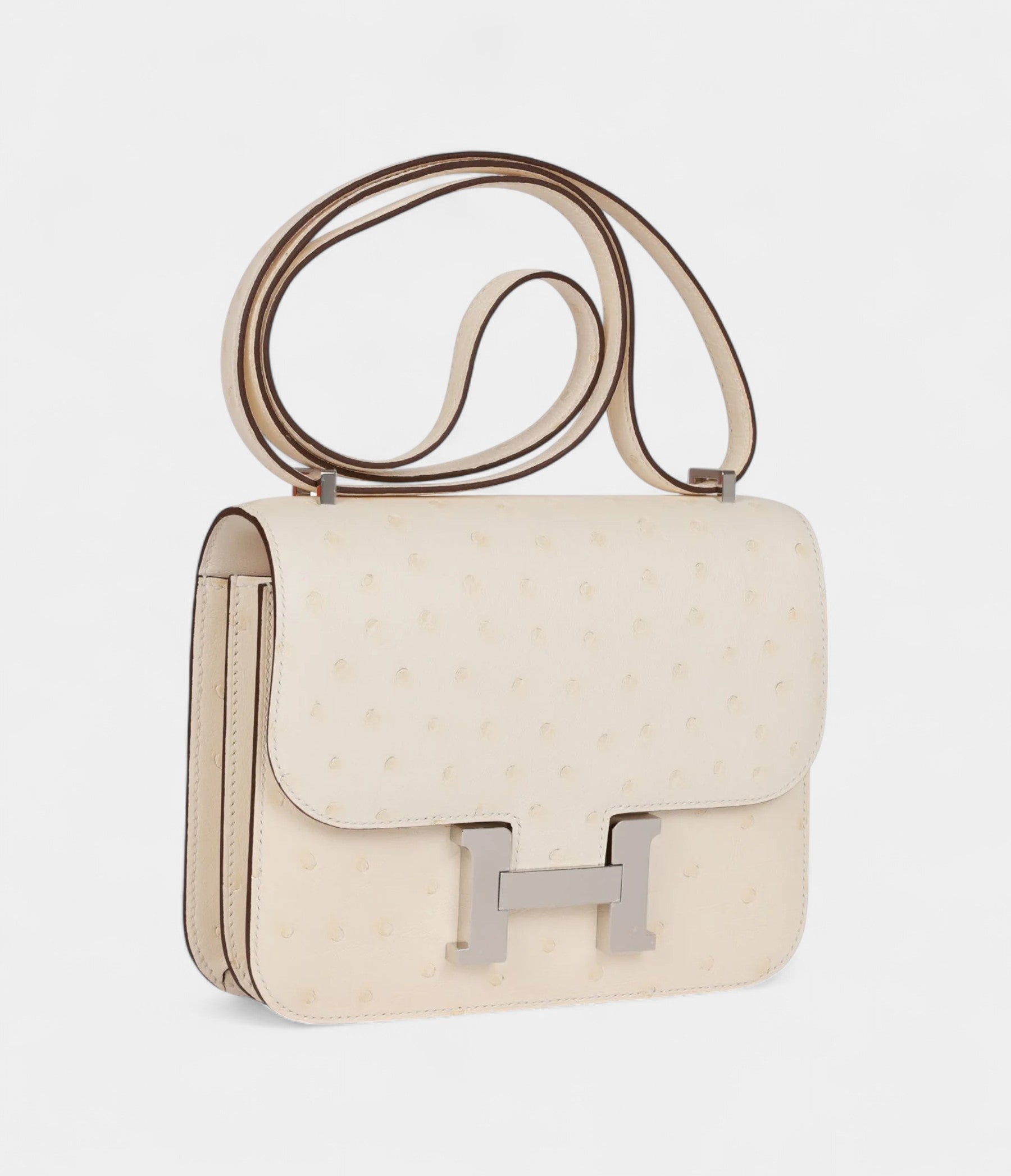 Hermès Constance 18 Nata Ostrich Palladium Hardware