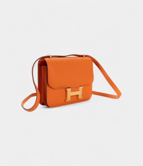 Hermès Constance 18 Orange Epsom Gold Hardware