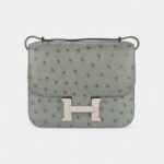 Hermès Constance 18 Ostrich Vert Amande Palladium Hardware
