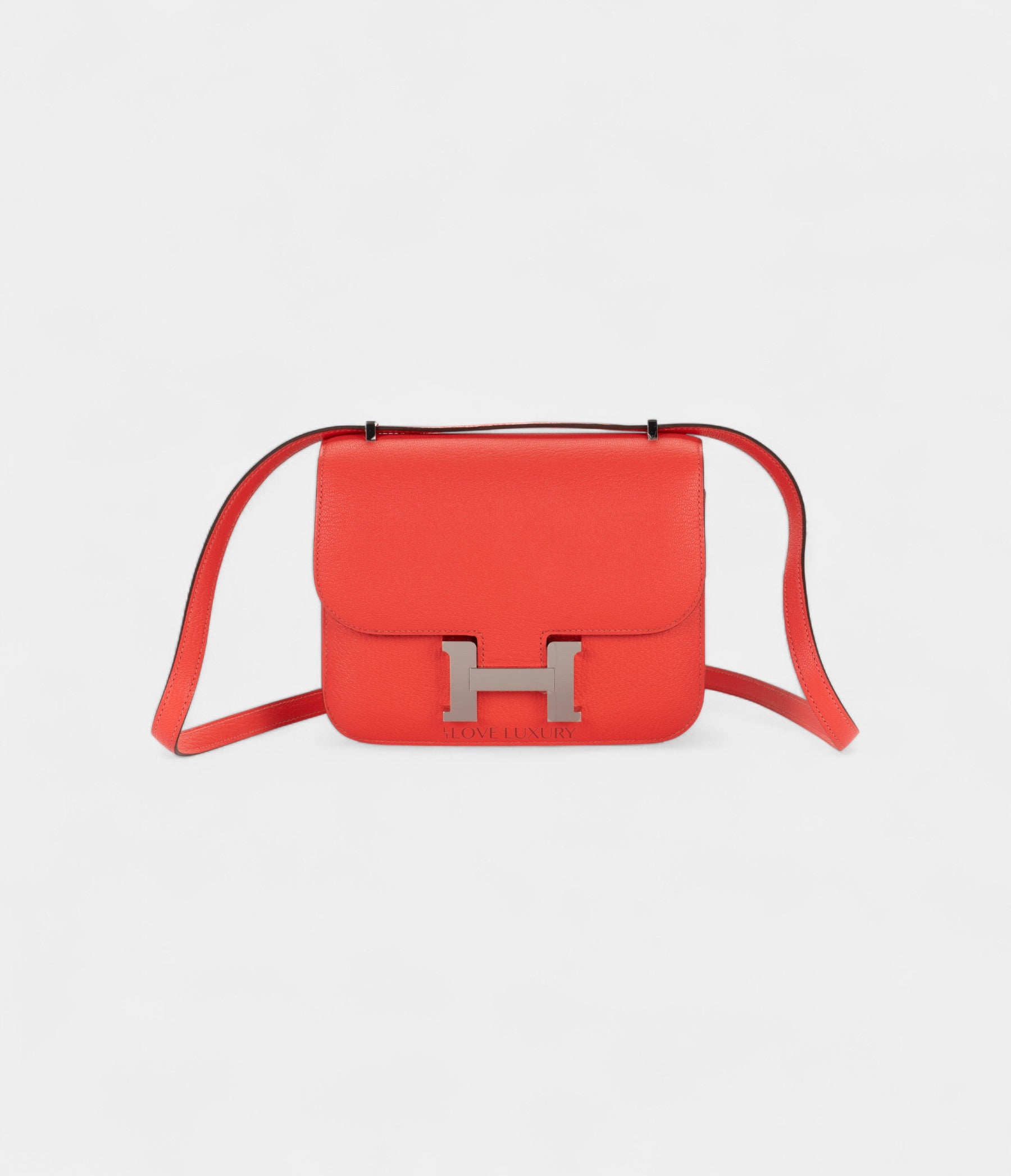 Hermès Constance 18 Rose Texas Chèvre Palladium Hardware