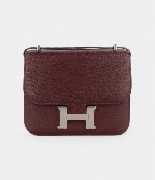 Hermès Constance 19 Rouge Sellier Chevre Mysore Palladium Hardware