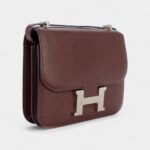 Hermès Constance 19 Rouge Sellier Chevre Mysore Palladium Hardware
