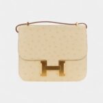 Hermès Constance 18 Vanille Ostrich Gold Hardware