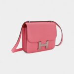 Hermès Constance 18 Verso Rose D’ete/Terre Battue Chevre Palladium Hardware