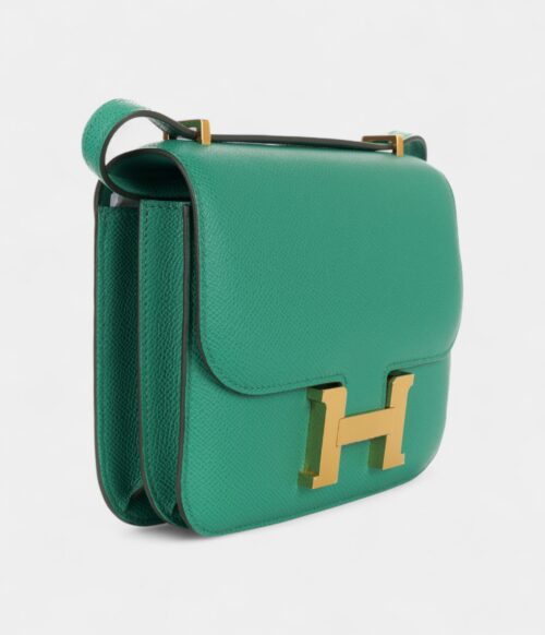 Hermès Constance 18 Vert Jade Epsom Gold Hardware