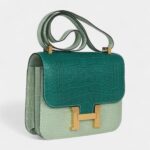 Hermès Constance 24 Bicolor Vert D'eau and Malachite Matte Alligator Gold Hardware