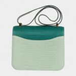Hermès Constance 24 Bicolor Vert D'eau and Malachite Matte Alligator Gold Hardware
