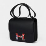 Hermès Constance 24 Black Swift Marbled Palladium Hardware