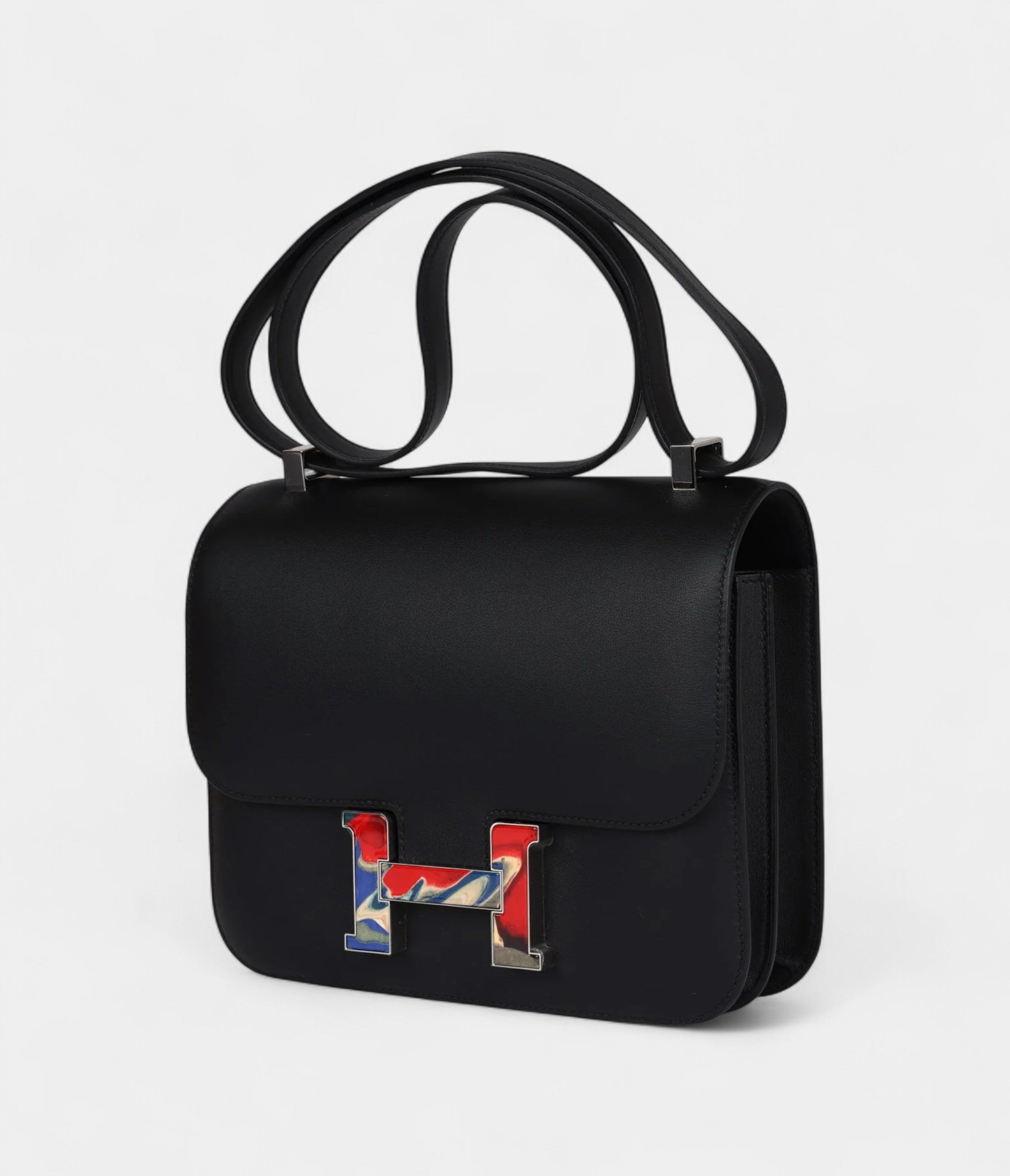 Hermès Constance 24 Black Swift Marbled Palladium Hardware