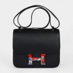 Hermès Constance 24 Black Swift Marbled Palladium Hardware