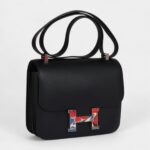Hermès Constance 24 Black Swift Marbled Palladium Hardware