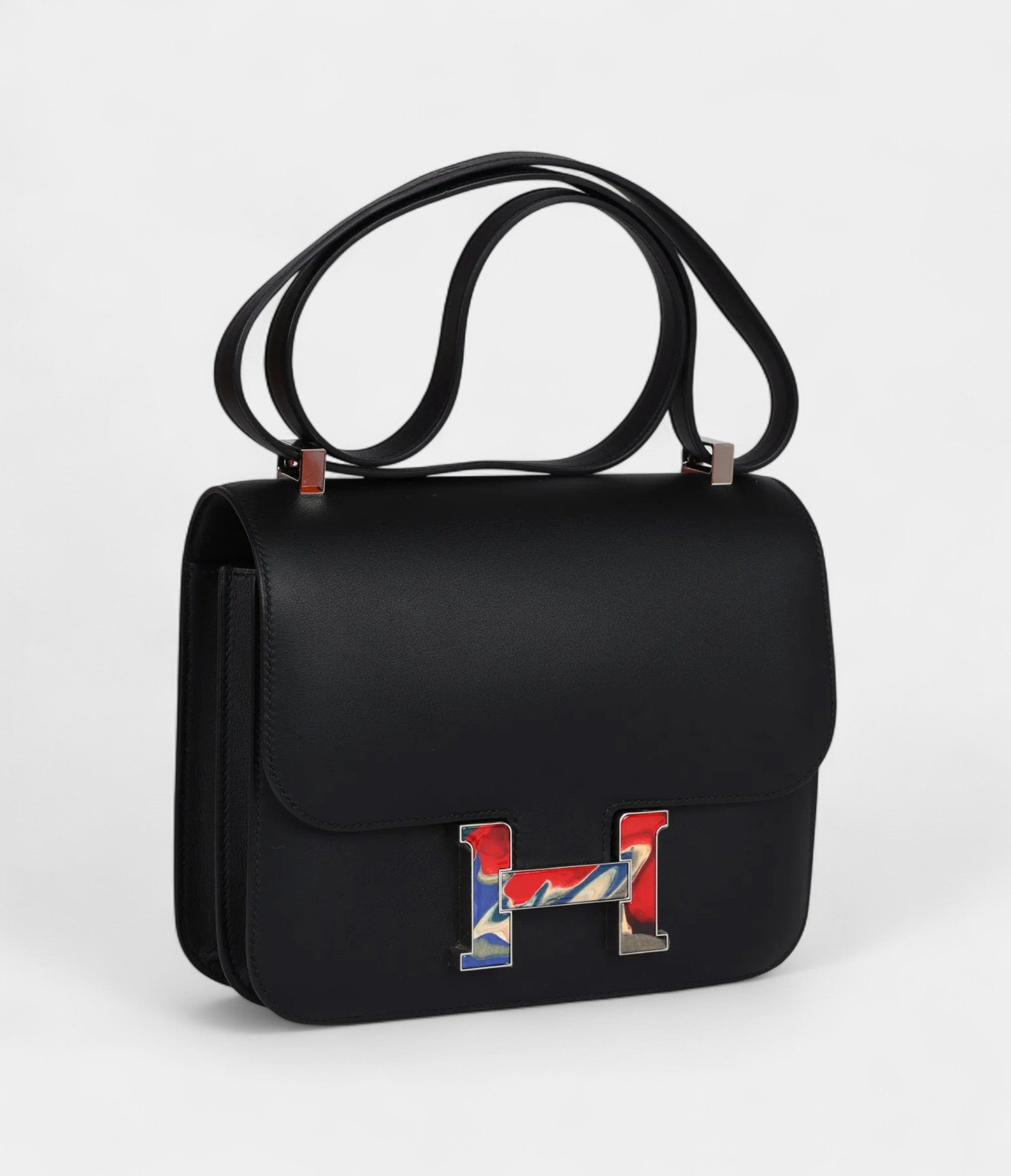 Hermès Constance 24 Black Swift Marbled Palladium Hardware