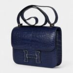 Hermès Constance 24 Bleu Saphir Matte Alligator Marquette Palladium Hardware
