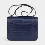 Hermès Constance 24 Bleu Saphir Matte Alligator Marquette Palladium Hardware