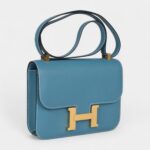 Hermès Constance 24 Blue Jean Epsom Gold Hardware