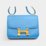 Hermès Constance 24 Blue Zanzibar Evercolor Leather Bag