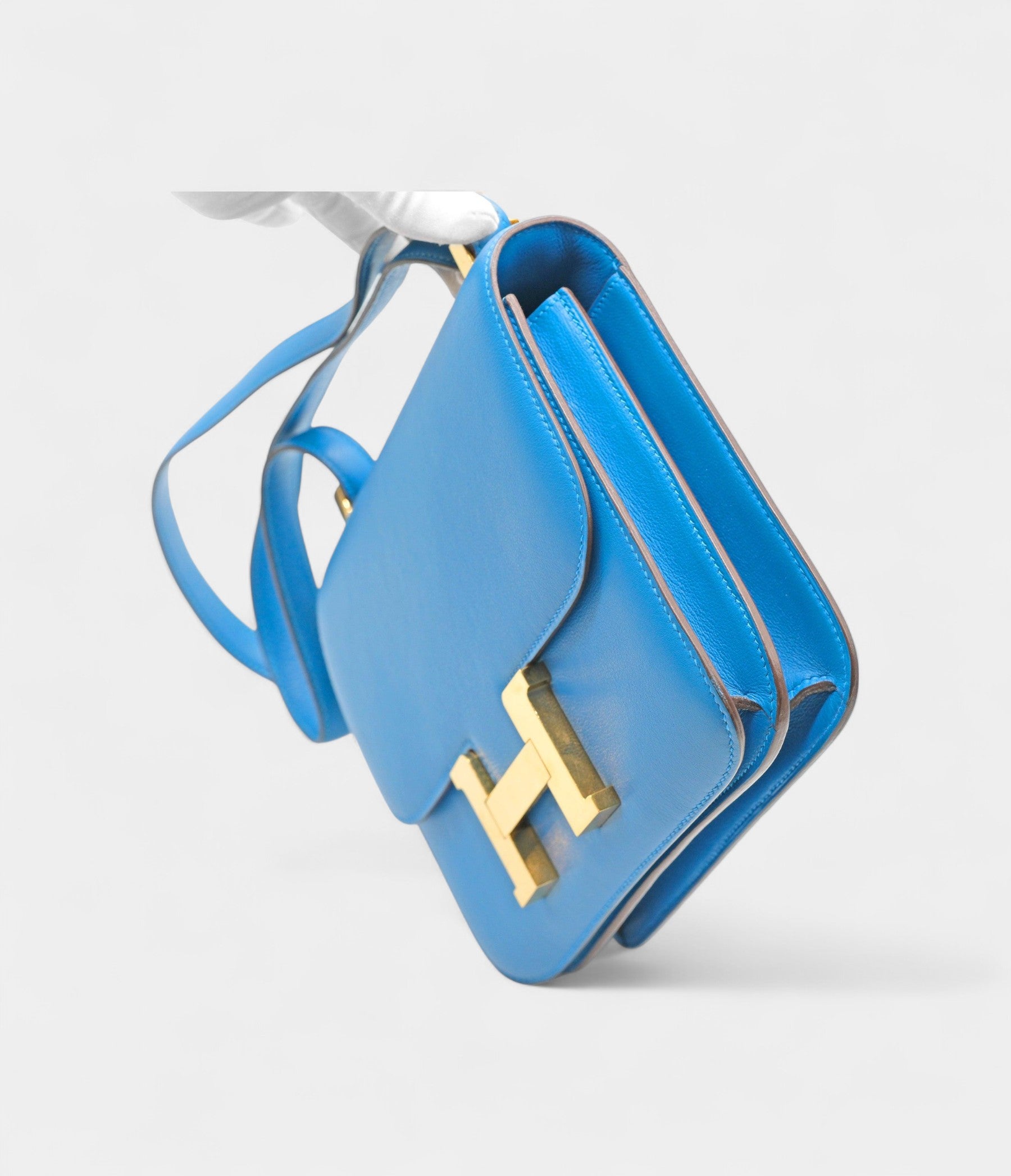 Hermès Constance 24 Blue Zanzibar Evercolor Leather Bag