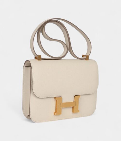 Hermès Constance 24 Craie Epsom Brushed Gold Hardware