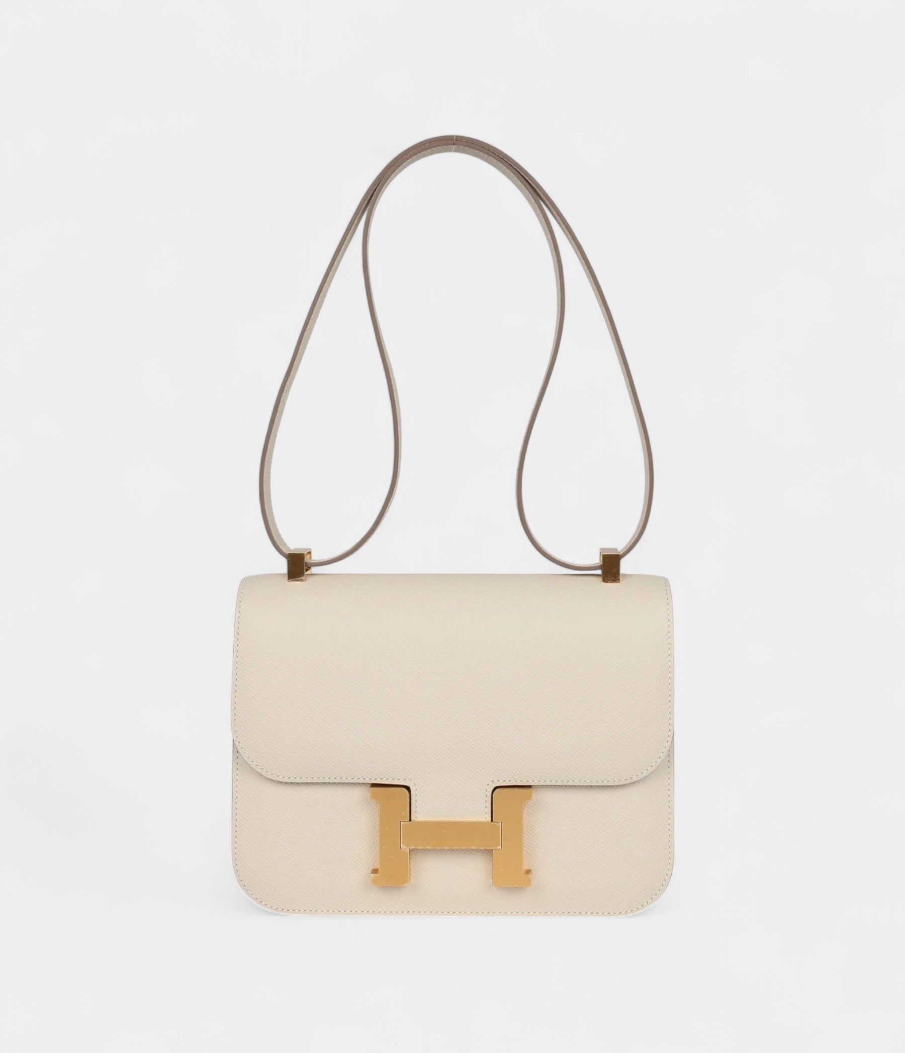 Hermès Constance 24 Craie Epsom Brushed Gold Hardware