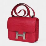 Hermès Constance 24 Rose Extreme Matte Alligator Palladium Hardware