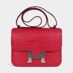 Hermès Constance 24 Rose Extreme Matte Alligator Palladium Hardware