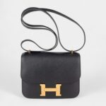Hermes Constance Bag 18 Black Epsom Gold Hardware