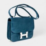 Hermes Constance Bag 18 Blue Ocean Doblis Palladium Limited Edition