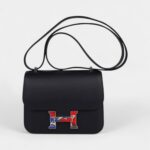 Hermes Constance Bag 18 Marbled Buckle Black Swift Limited Edition New / Box
