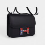 Hermes Constance Bag 18 Marbled Buckle Black Swift Limited Edition New / Box