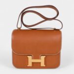 Hermes Constance Bag 18 Rare Fauve Barenia Leather Gold Hardware