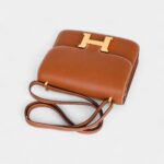 Hermes Constance Bag 18 Rare Fauve Barenia Leather Gold Hardware