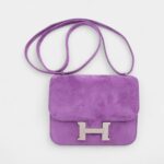 Hermes Constance Doblis Violet Clair 18 Limited Edition Bag Palladium