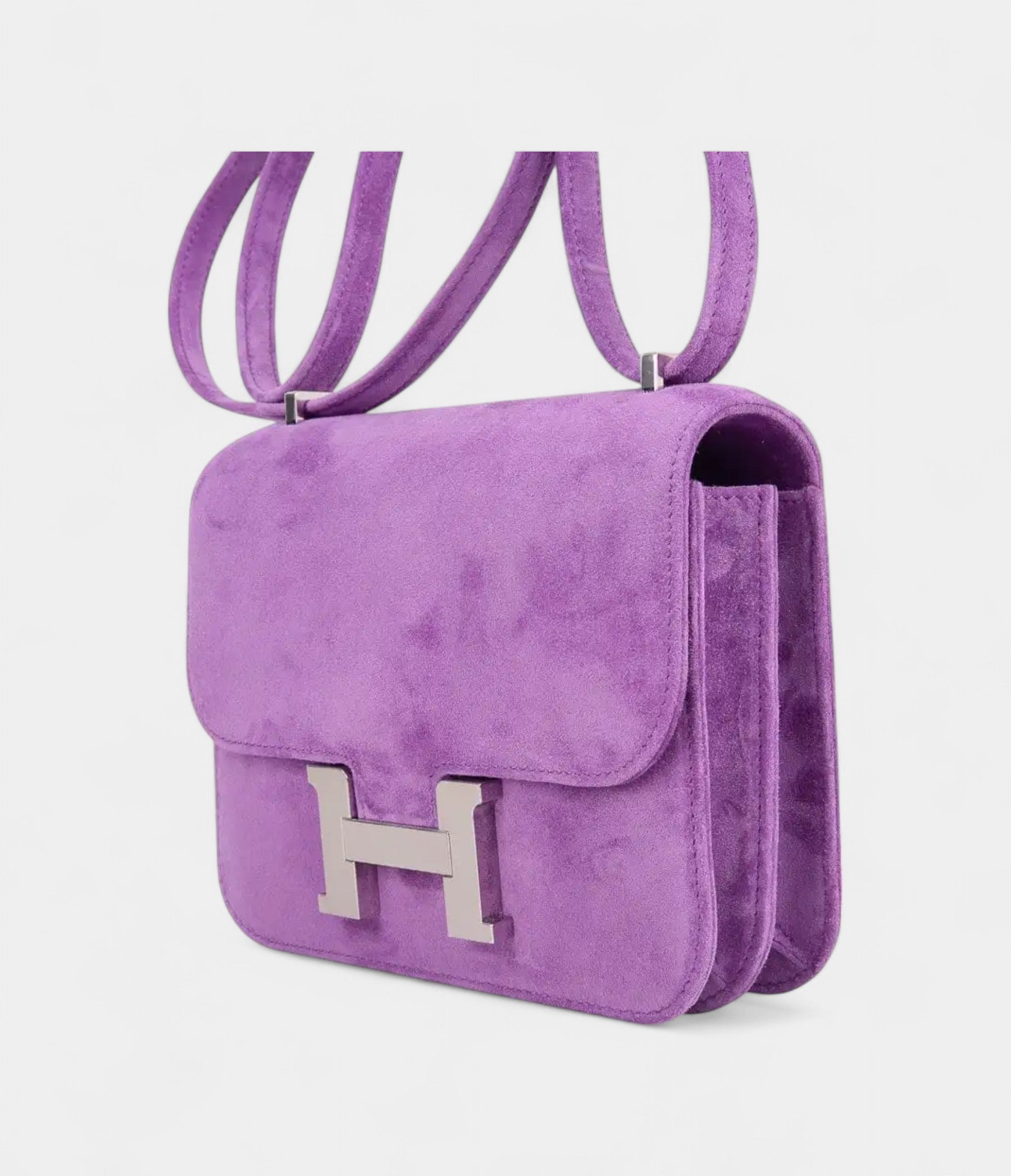 Hermes Constance Doblis Violet Clair 18 Limited Edition Bag Palladium