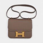 Hermes Constance Mini 18 Bag Etoupe Gold Hardware Epsom Leather