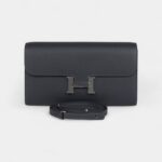 Hermès Constance Wallet To Go Ardoise Evercolor Leather with Palladium Hardware