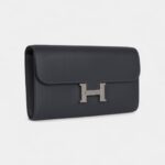 Hermès Constance Wallet To Go Ardoise Evercolor Leather with Palladium Hardware