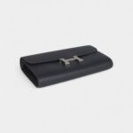 Hermès Constance Wallet To Go Ardoise Evercolor Leather with Palladium Hardware