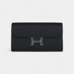 Hermès Constance Wallet To Go Black Epsom Palladium Hardware